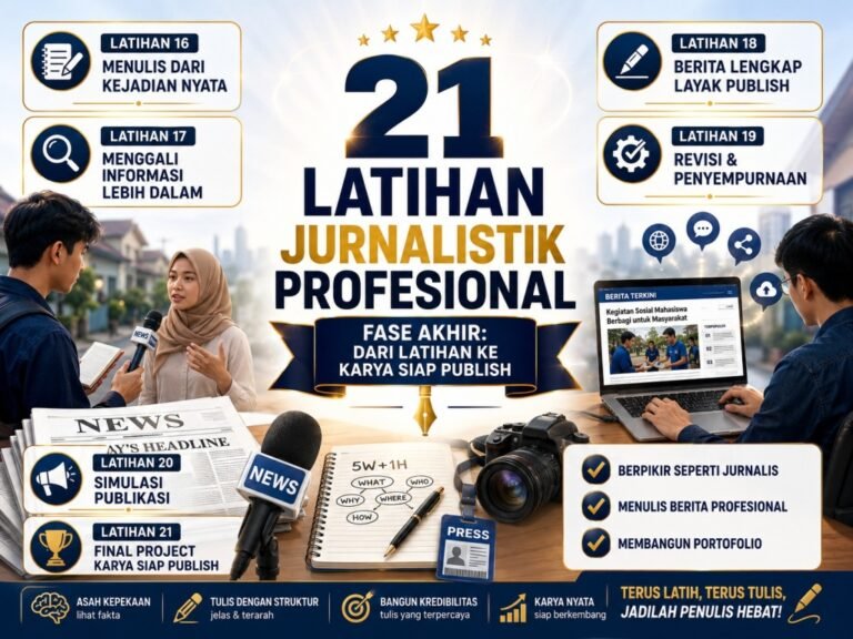 21 Latihan Jurnalistik Untuk Bertransformasi Menjadi Penulis Berita Profesional (Bagian 4 : Latihan 11 – 15)